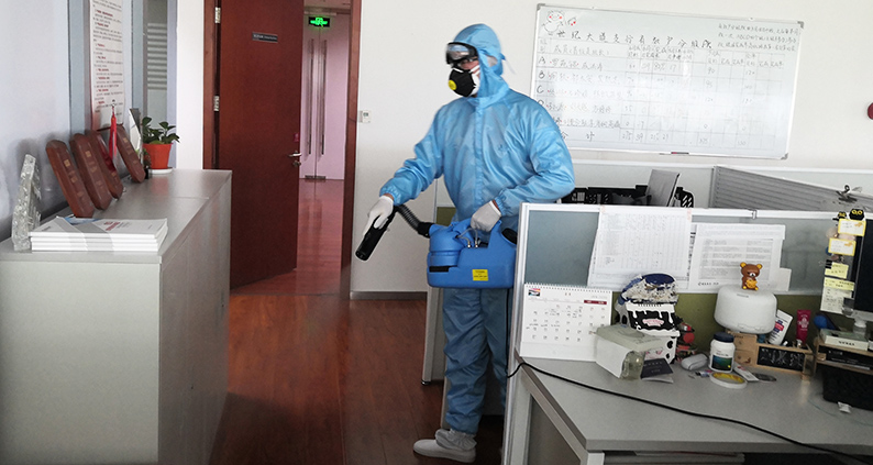 yzc88会员登录消毒杀菌、空气净化服务现场施工照片